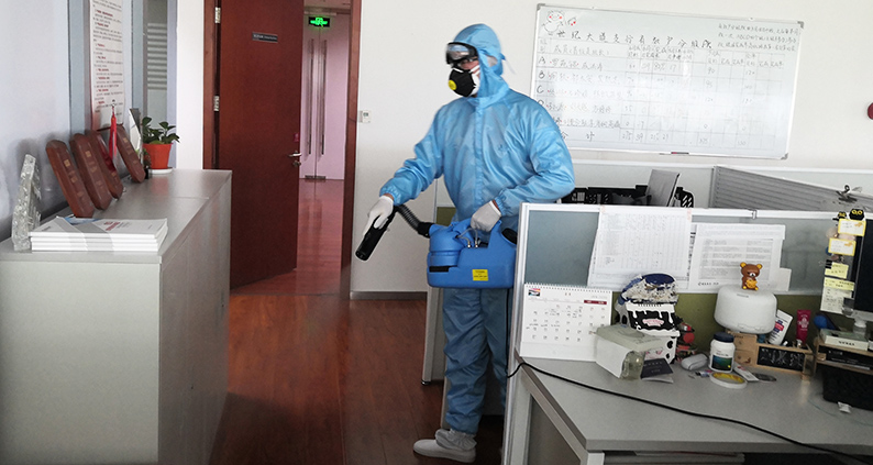 yzc88会员登录消毒杀菌、空气净化服务现场施工照片